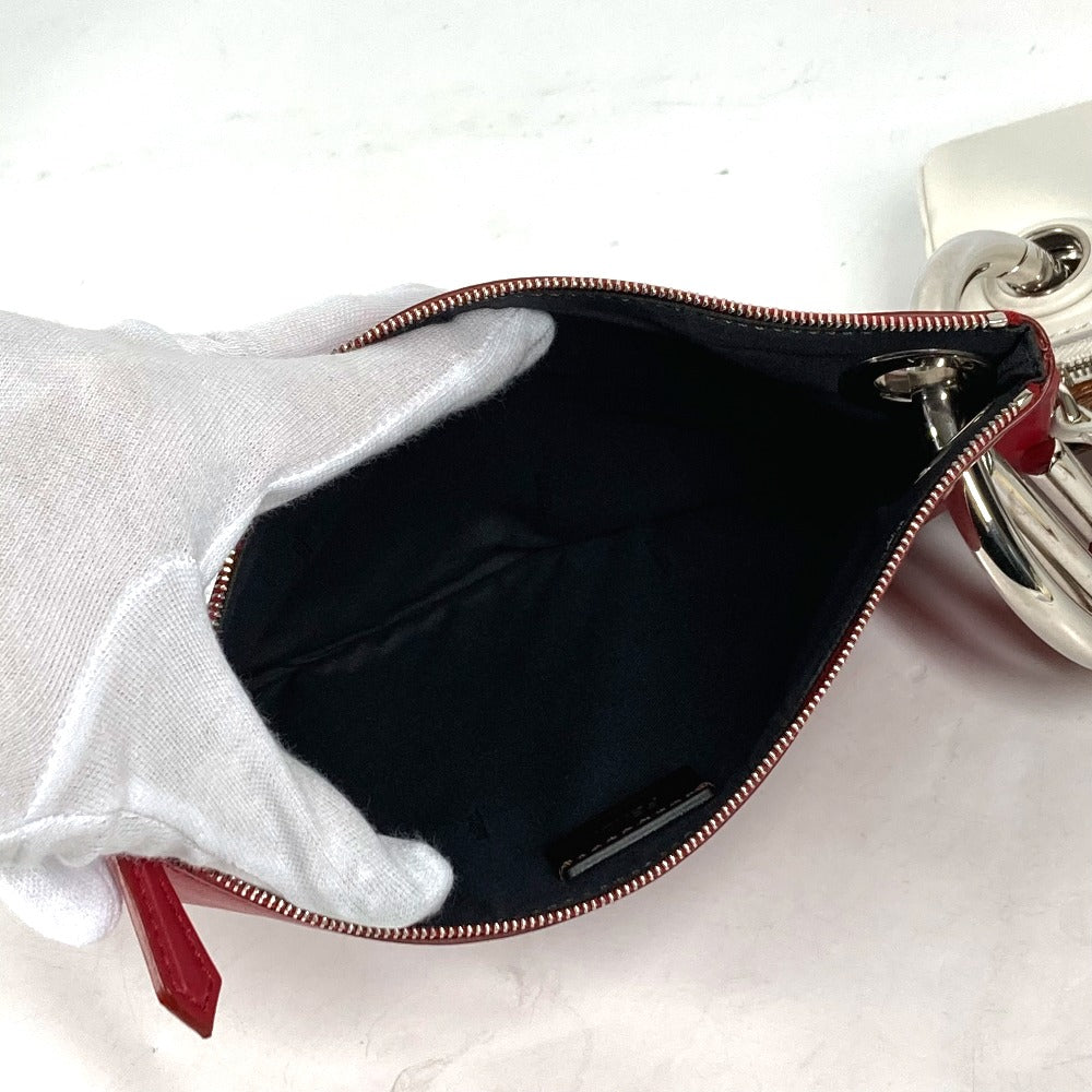 FENDI Clutch bag 8BS001 leather Red Triplet unisex(Unisex) Used