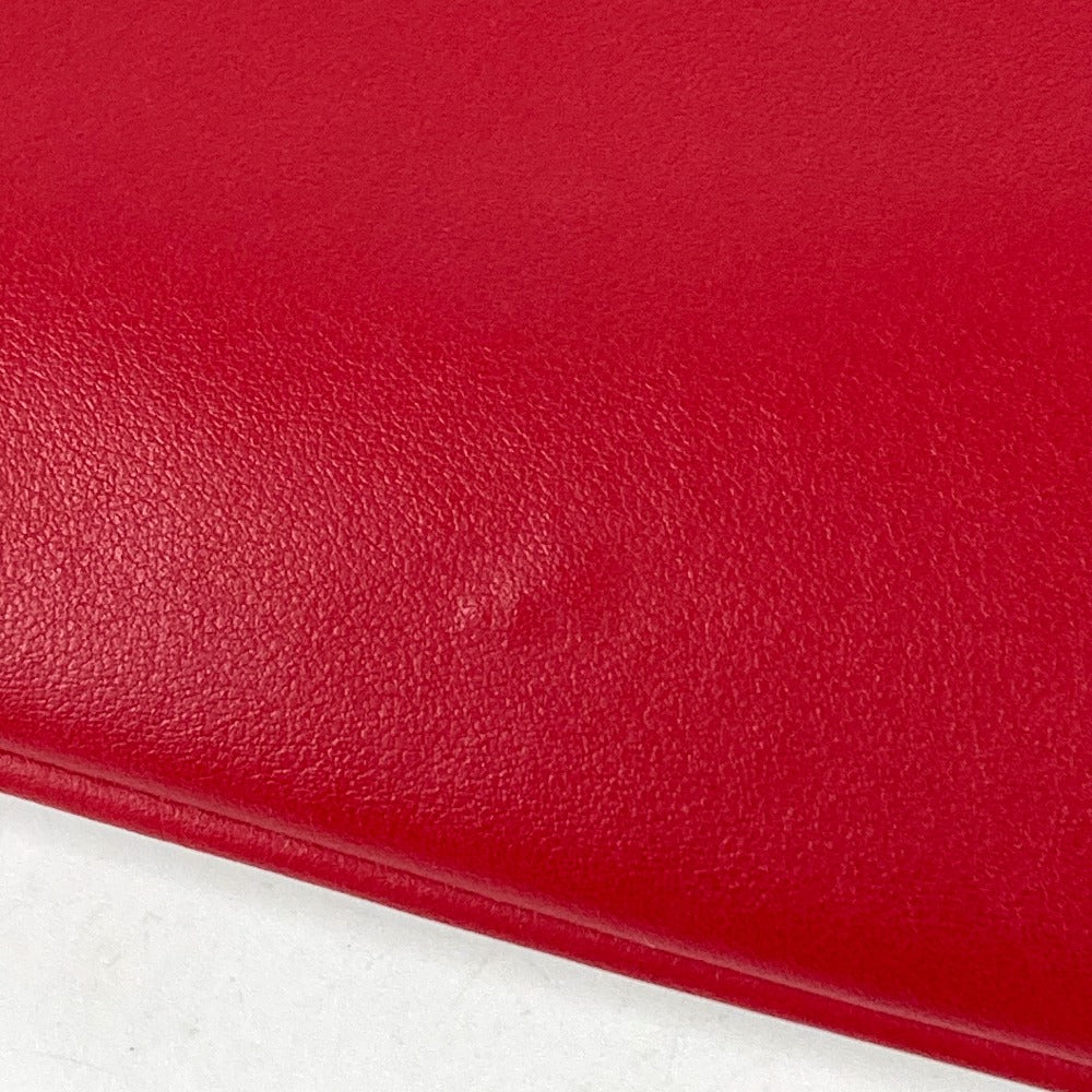 FENDI Clutch bag 8BS001 leather Red Triplet unisex(Unisex) Used