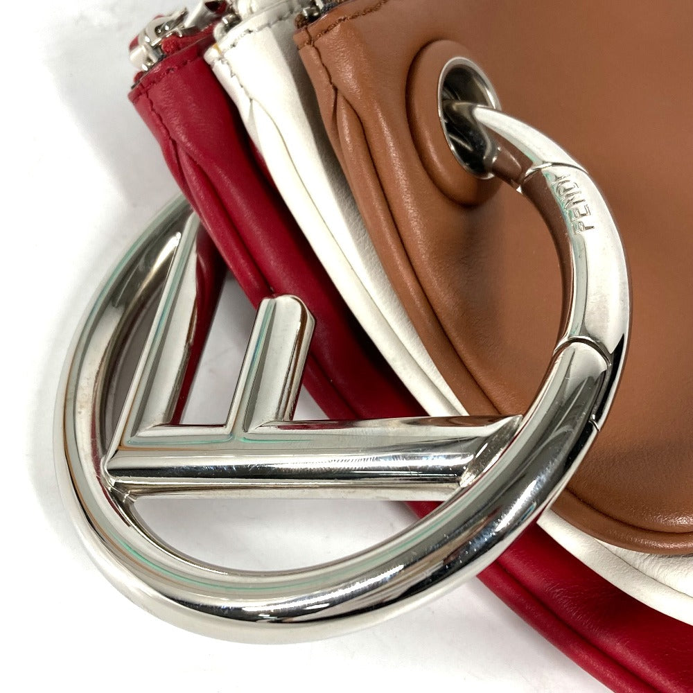 FENDI Clutch bag 8BS001 leather Red Triplet unisex(Unisex) Used