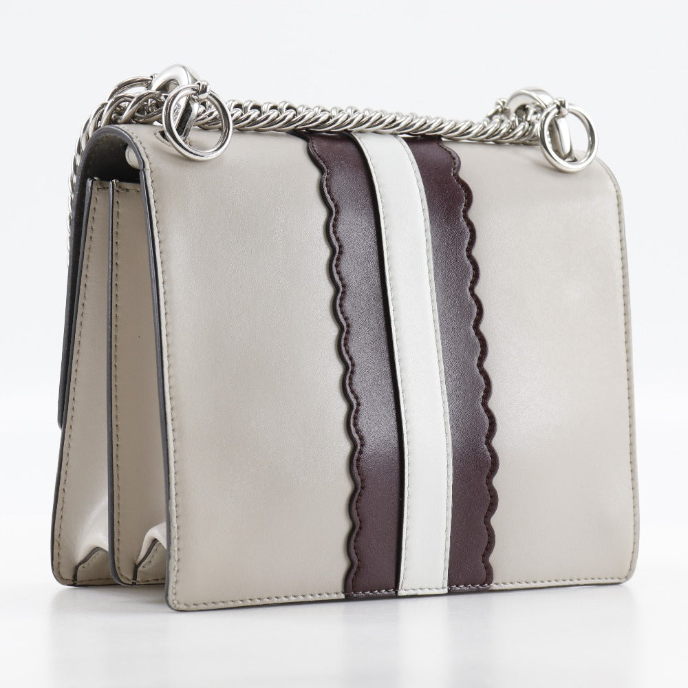 FENDI Shoulder Bag 8M0381-9JU Calfskin beige Studs Mini canai Women Used