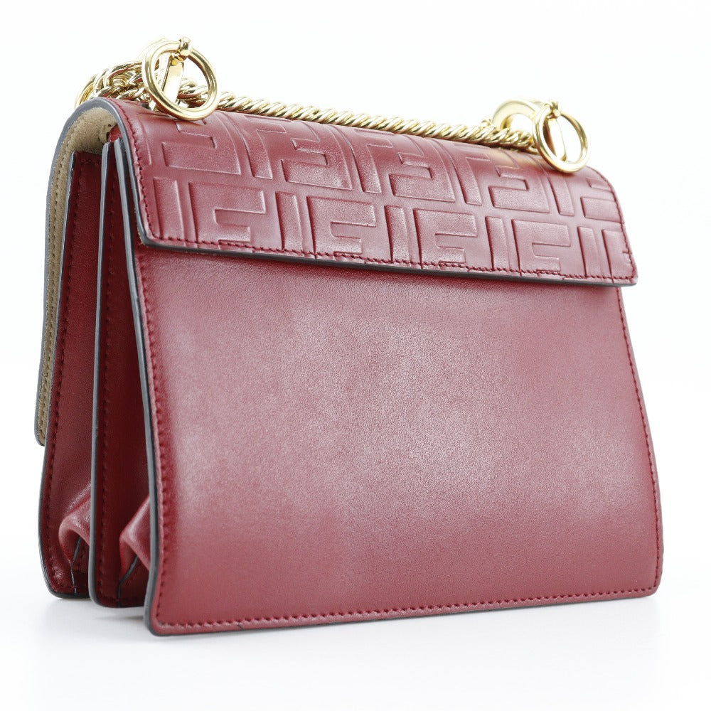 FENDI Shoulder Bag 8M0381 A417 Calfskin Red Mini canai Women Used