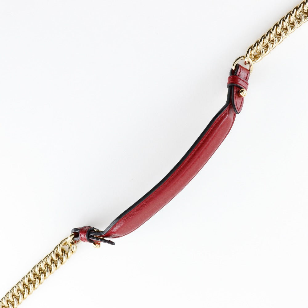 FENDI Shoulder Bag 8M0381 A417 Calfskin Red Mini canai Women Used