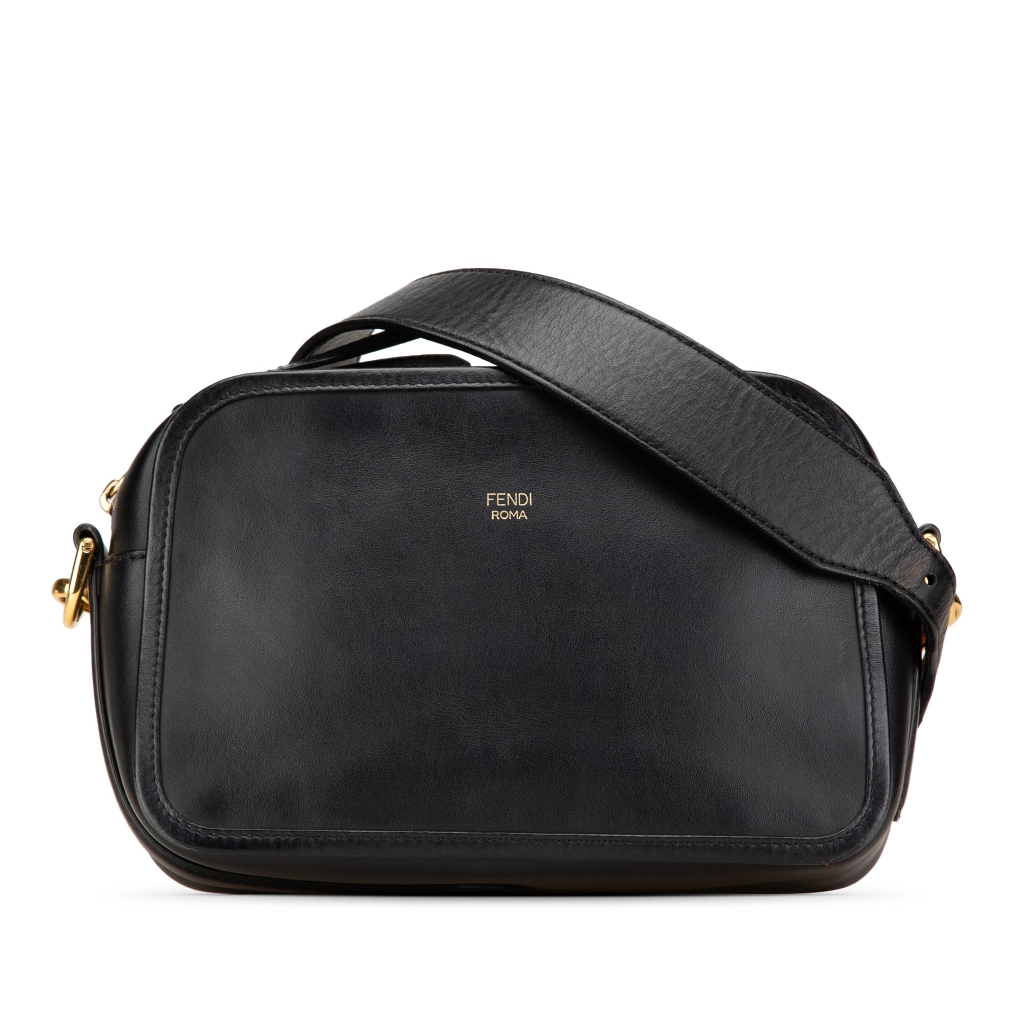 Black Fendi Calfskin F is Fendi Camera Bag