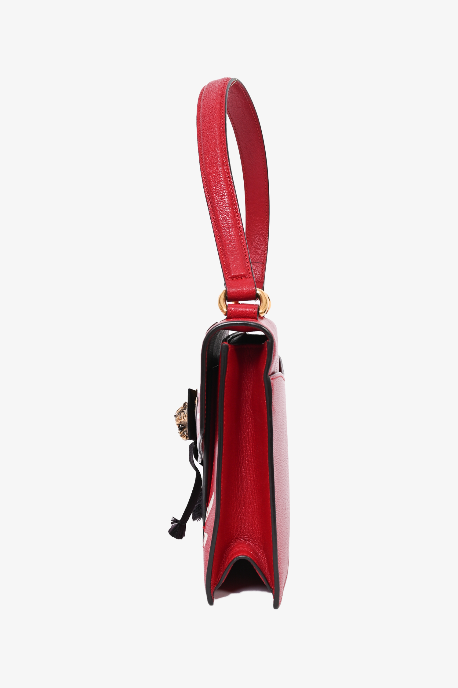 Gucci Red Leather 'Future' Shoulder Bag with Chain Strap