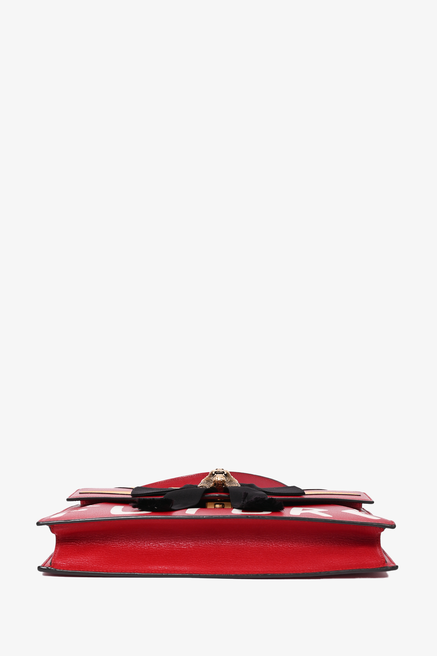 Gucci Red Leather 'Future' Shoulder Bag with Chain Strap