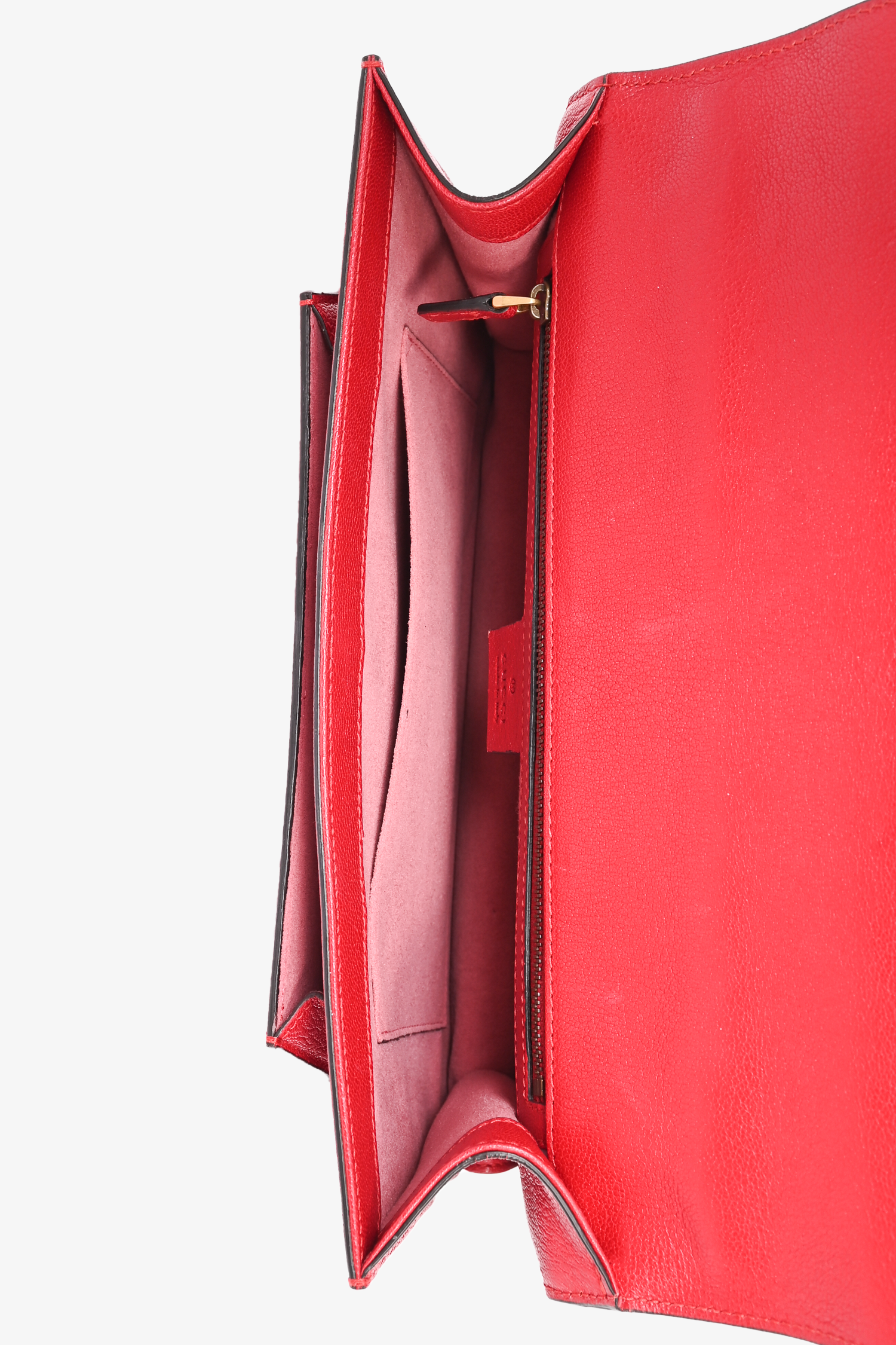 Gucci Red Leather 'Future' Shoulder Bag with Chain Strap