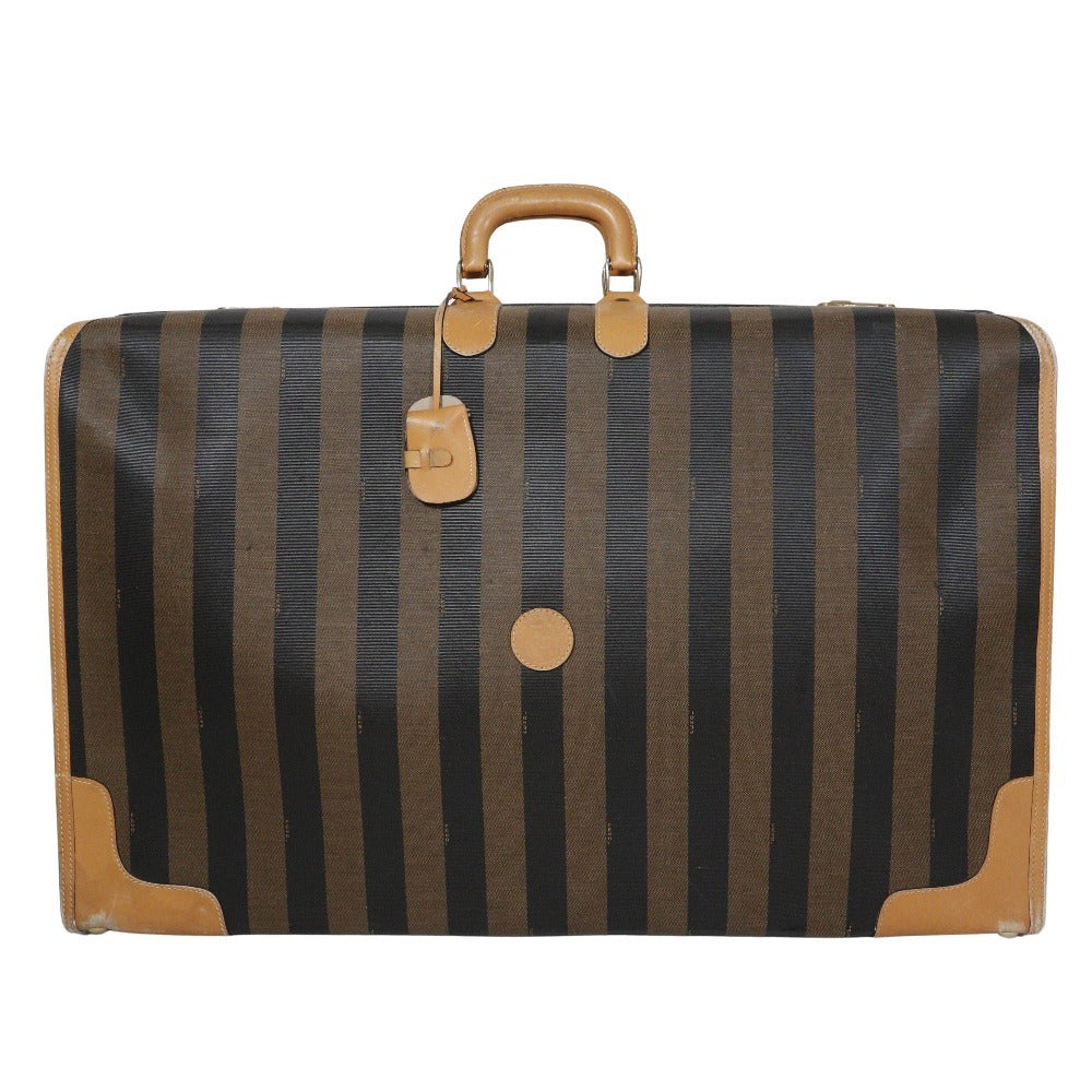 FENDI Carry Bag PVC, Leather Brown unisex(Unisex) Used