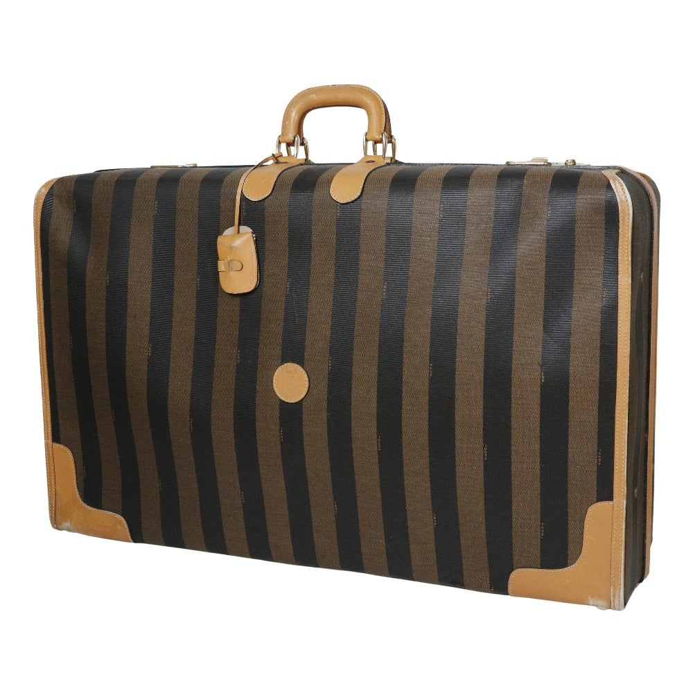 FENDI Carry Bag PVC, Leather Brown unisex(Unisex) Used