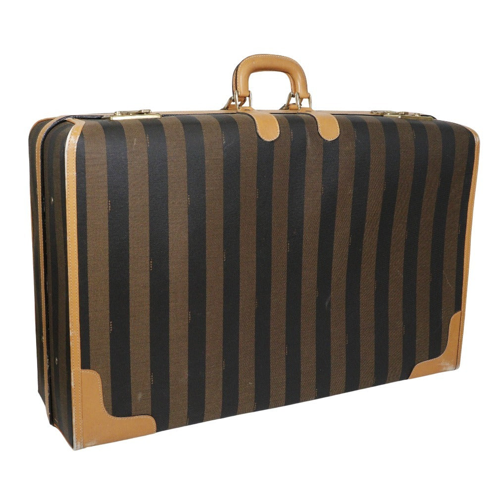 FENDI Carry Bag PVC, Leather Brown unisex(Unisex) Used