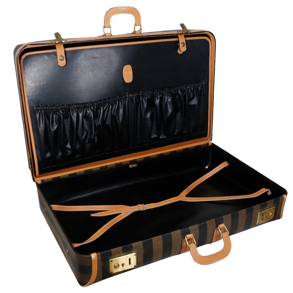 FENDI Carry Bag PVC, Leather Brown unisex(Unisex) Used