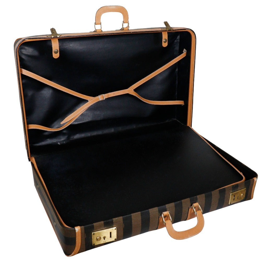 FENDI Carry Bag PVC, Leather Brown unisex(Unisex) Used