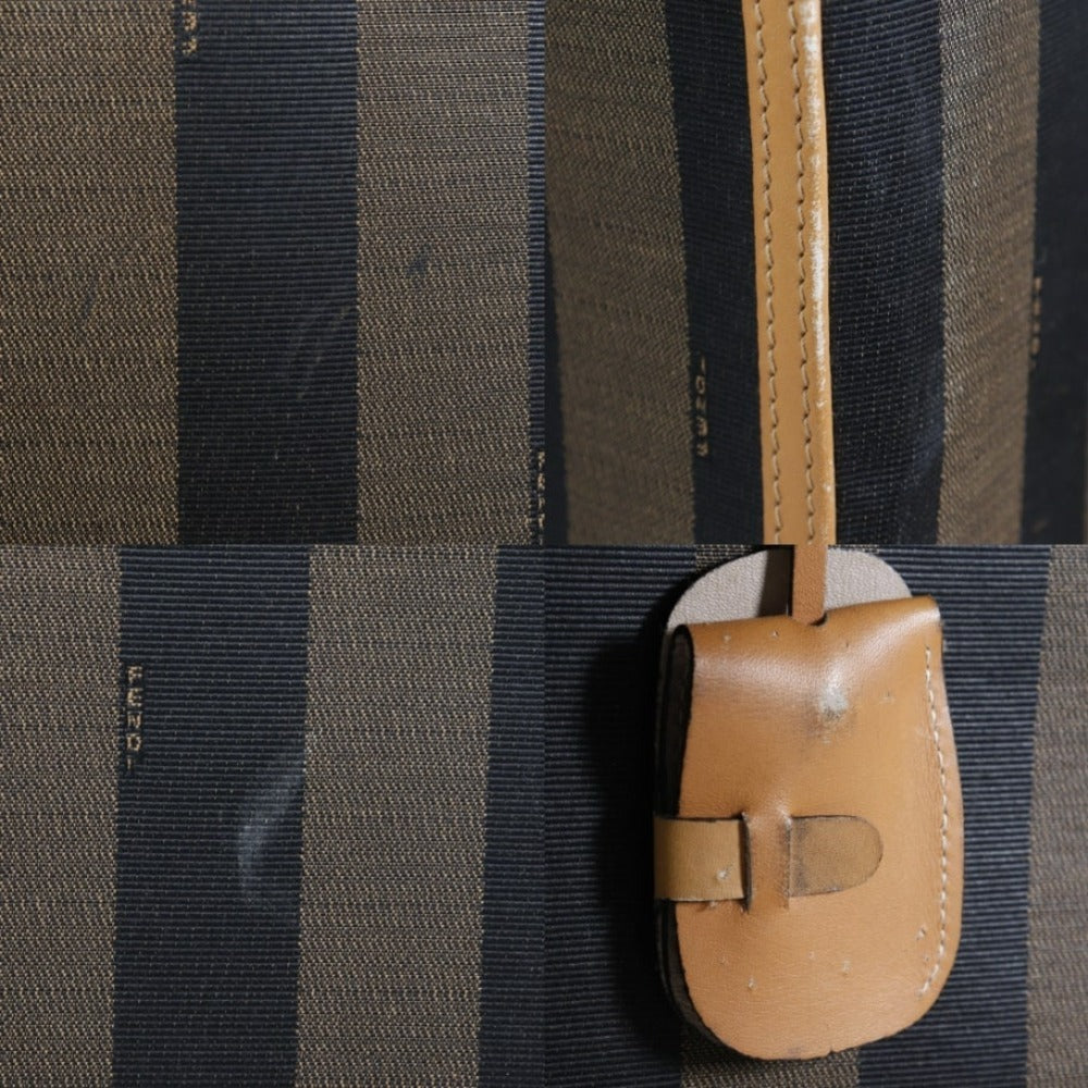 FENDI Carry Bag PVC, Leather Brown unisex(Unisex) Used