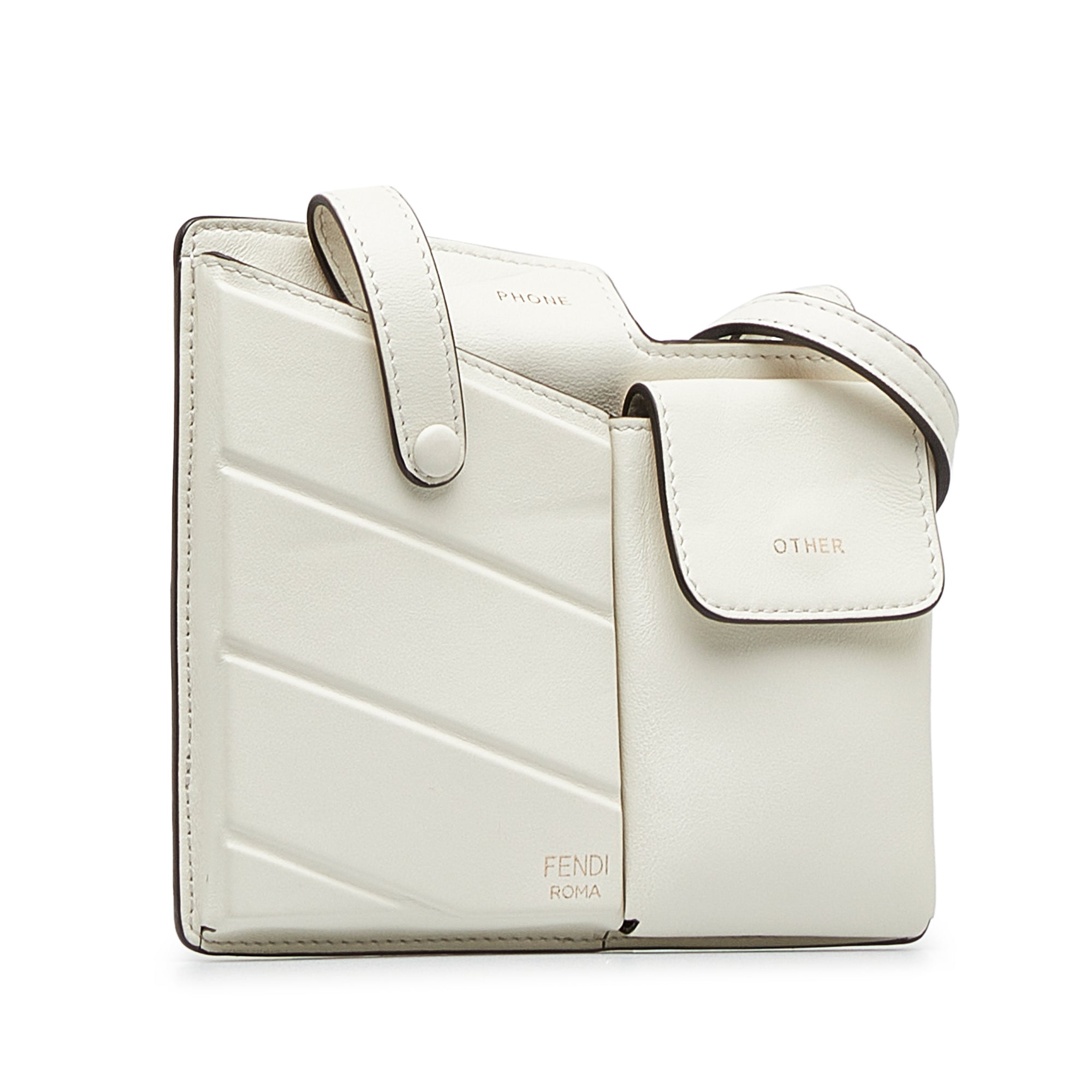 White Fendi Bustine Mini Century Crossbody Bag