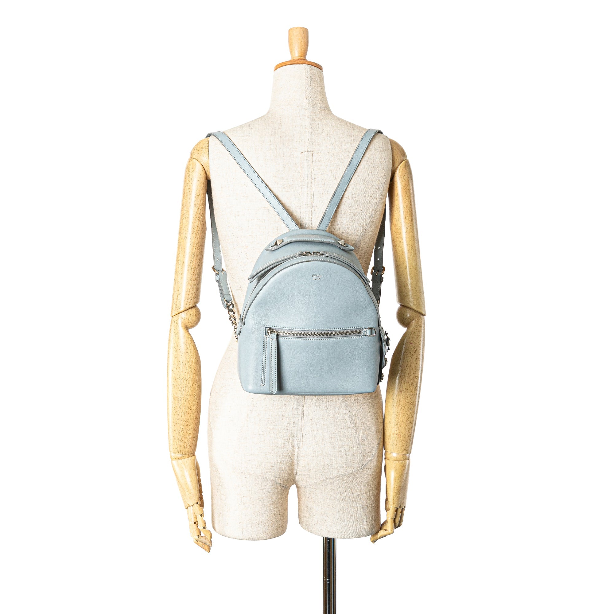 Blue Fendi Mini By The Way Flowerland Backpack