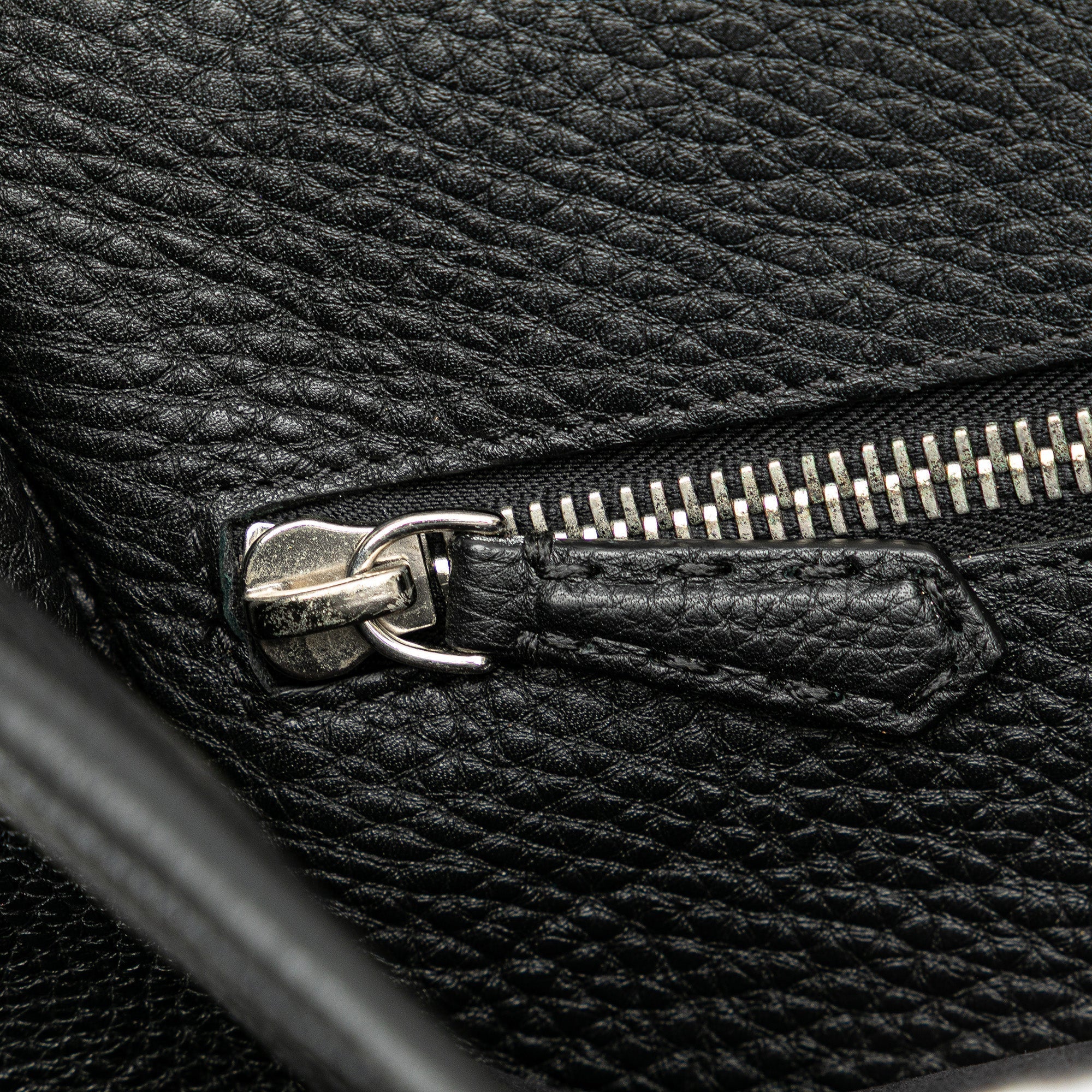 Black Fendi Large Leather Selleria Peekaboo Iconic Fit Bag