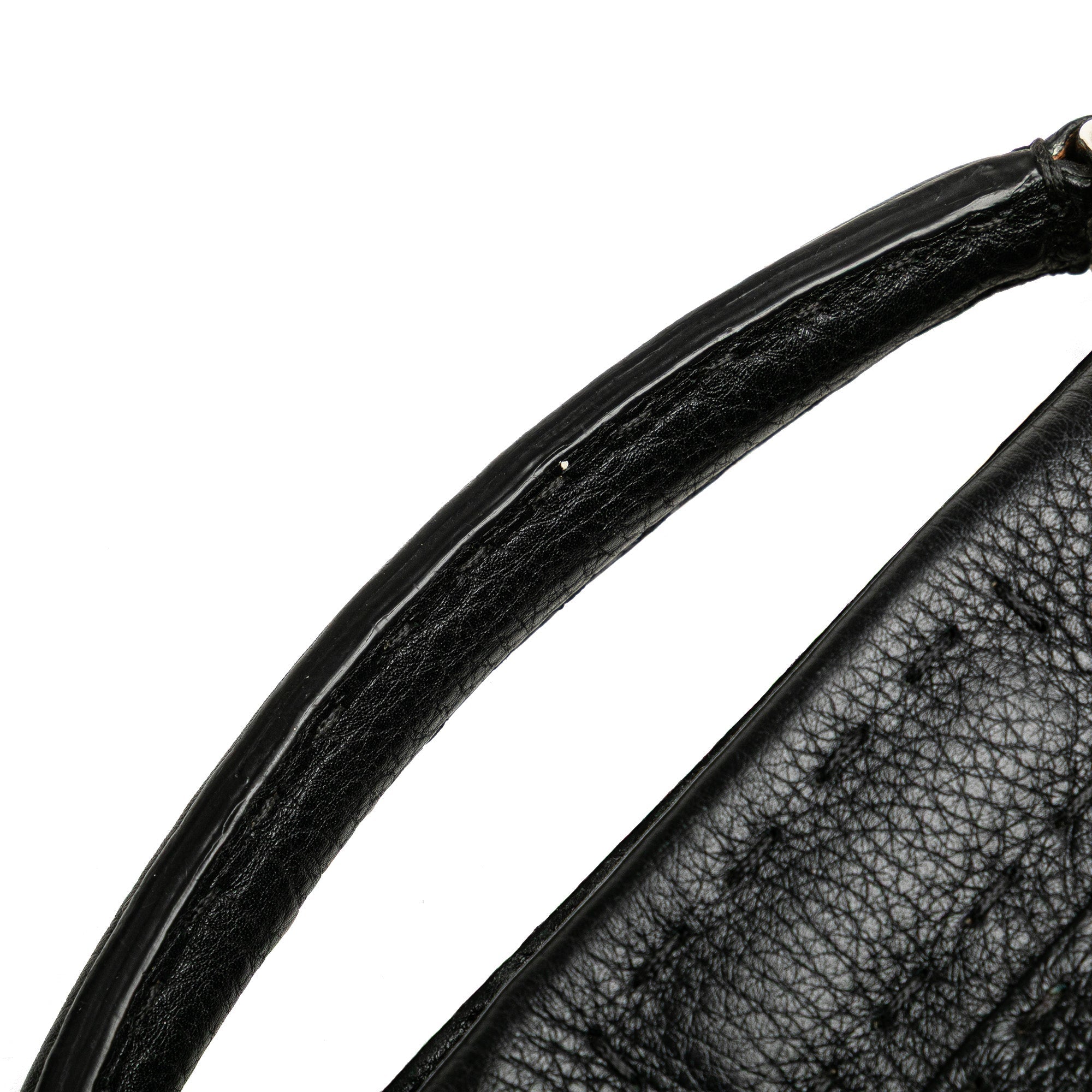 Black Fendi Large Leather Selleria Peekaboo Iconic Fit Bag