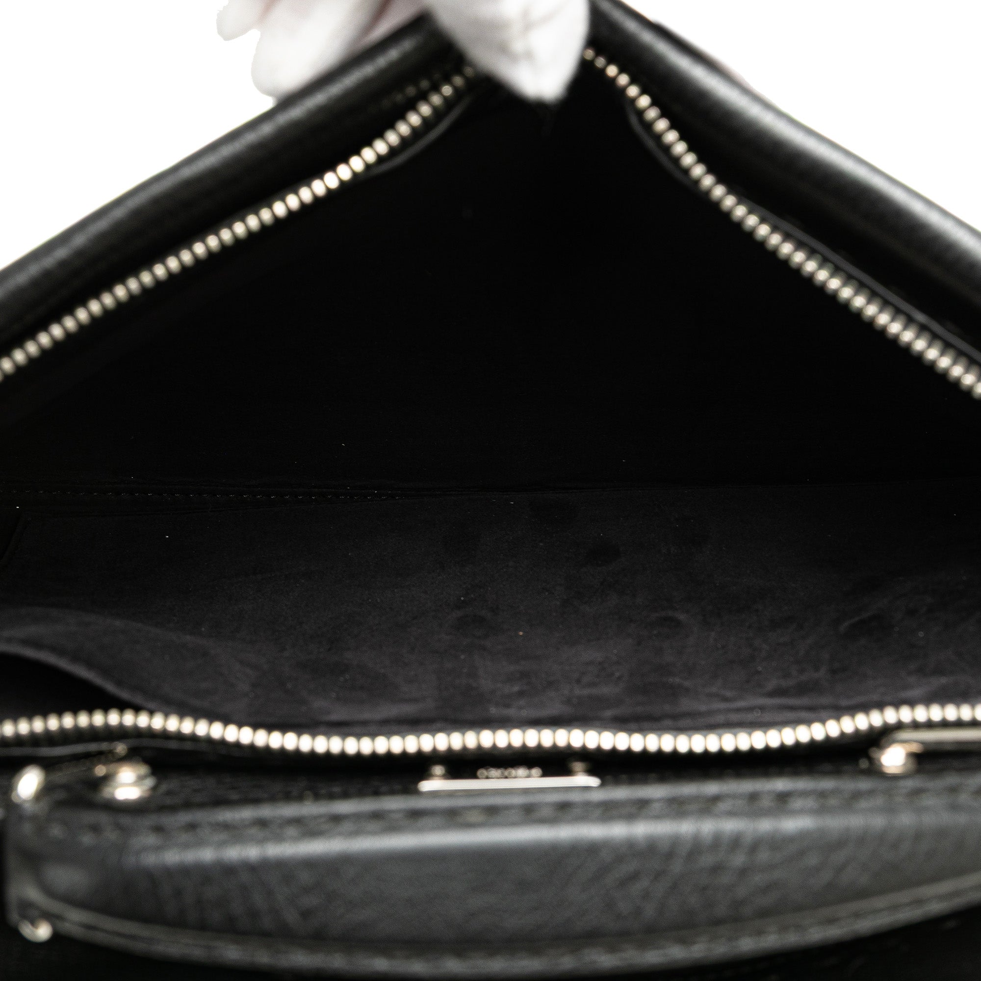 Black Fendi Large Leather Selleria Peekaboo Iconic Fit Bag