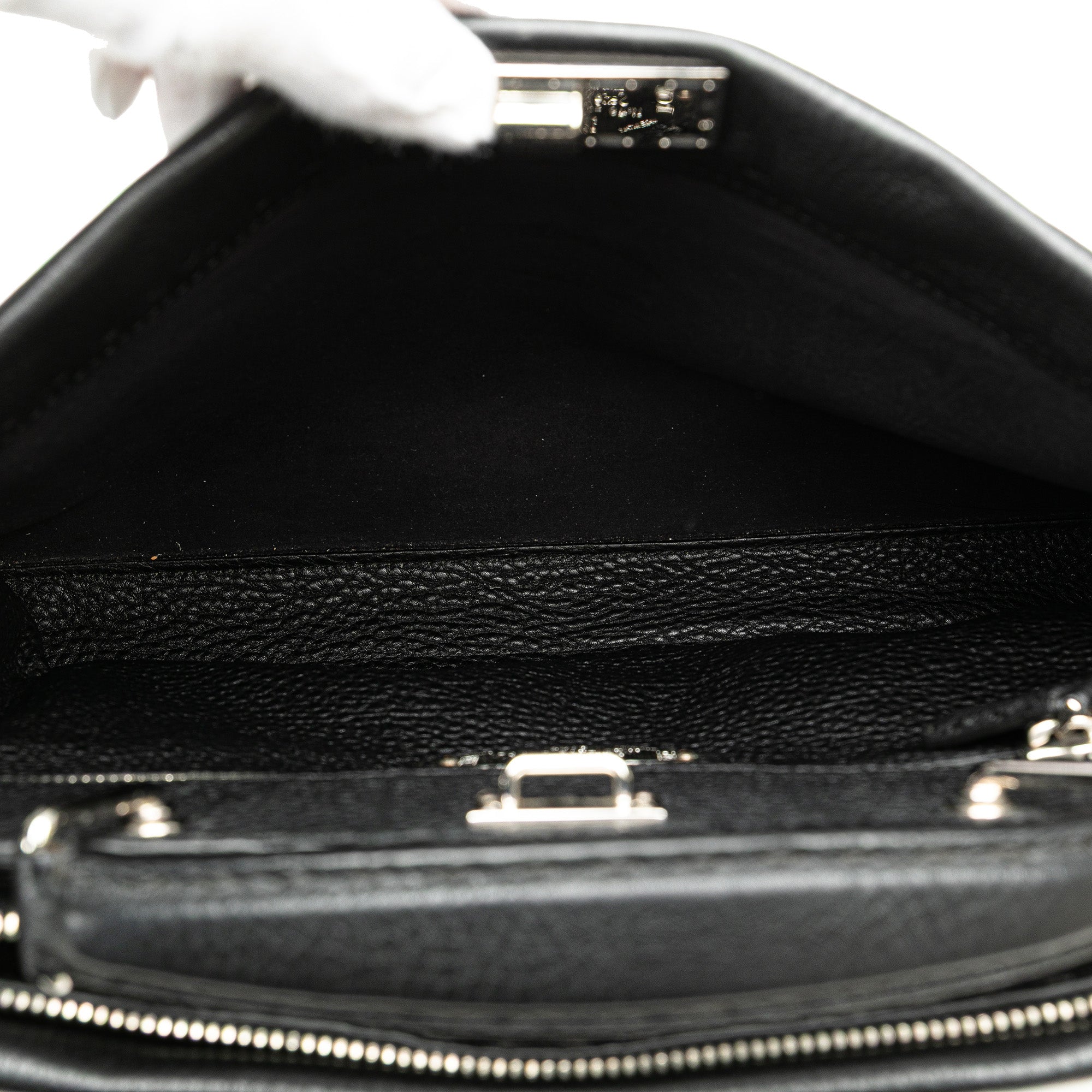 Black Fendi Large Leather Selleria Peekaboo Iconic Fit Bag