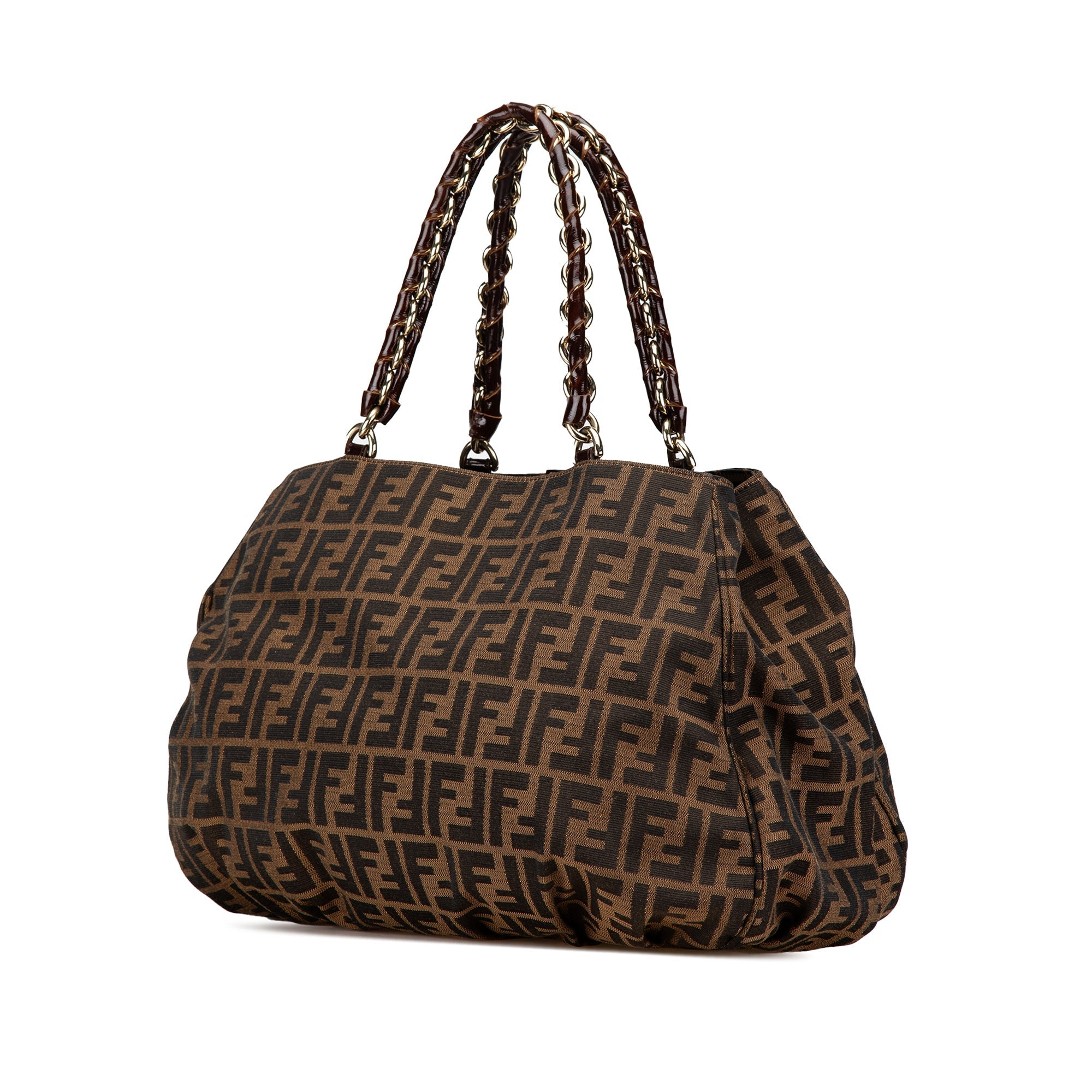 Brown Fendi Zucca Canvas Mia Tote
