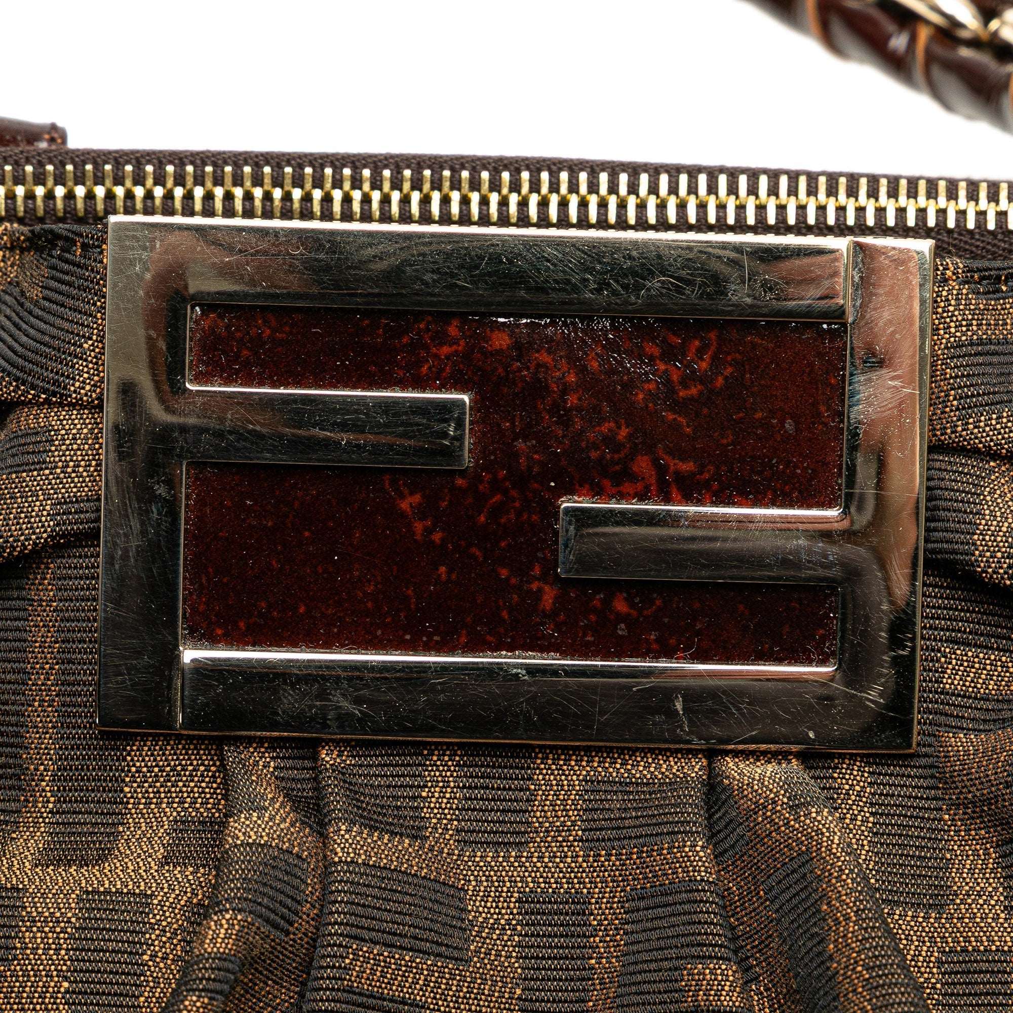 Brown Fendi Zucca Canvas Mia Tote