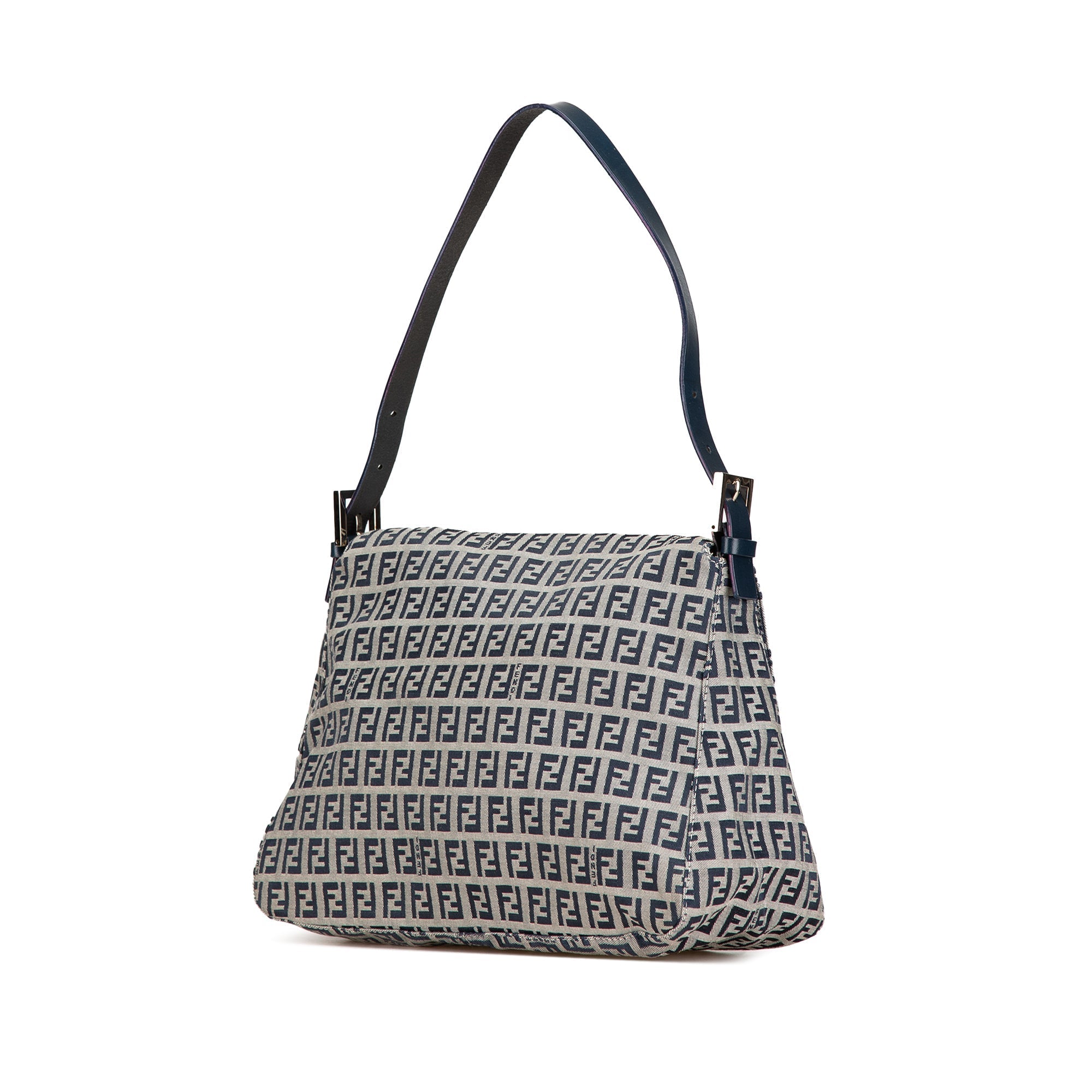 Gray Fendi Zucchino Canvas Mamma Forever Shoulder Bag