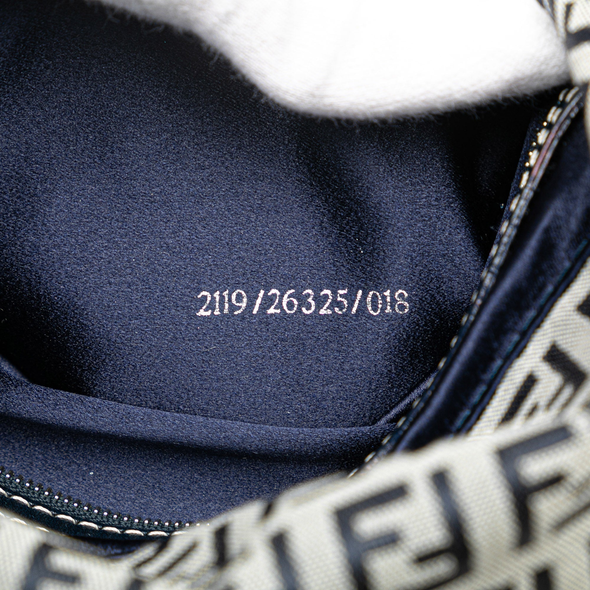 Gray Fendi Zucchino Canvas Mamma Forever Shoulder Bag