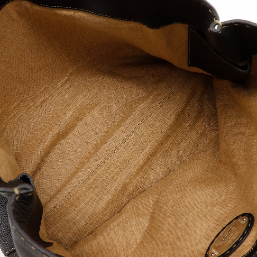 FENDI Tote Bag 7VA282 leather Brown Celeria