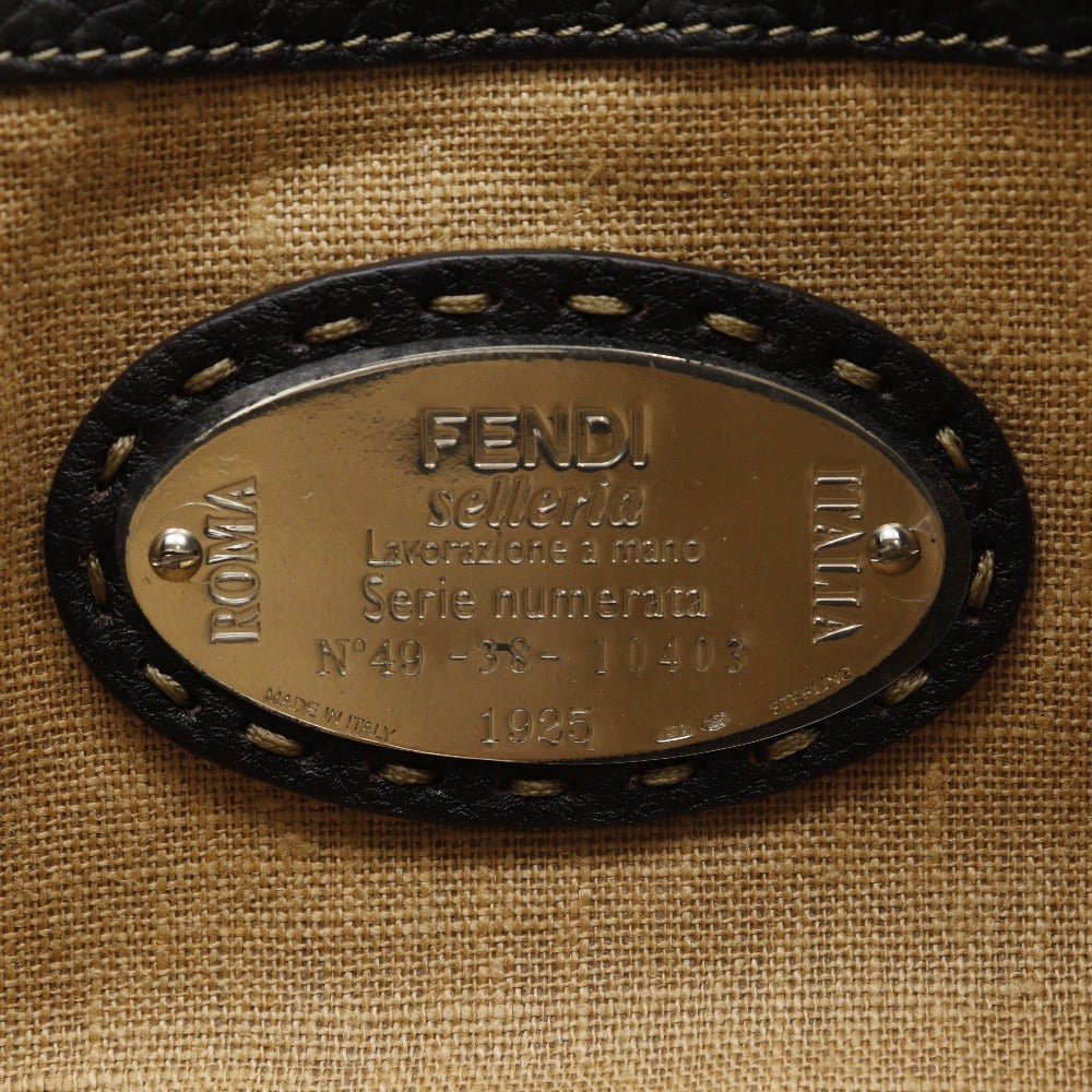 FENDI Tote Bag 7VA282 leather Brown Celeria