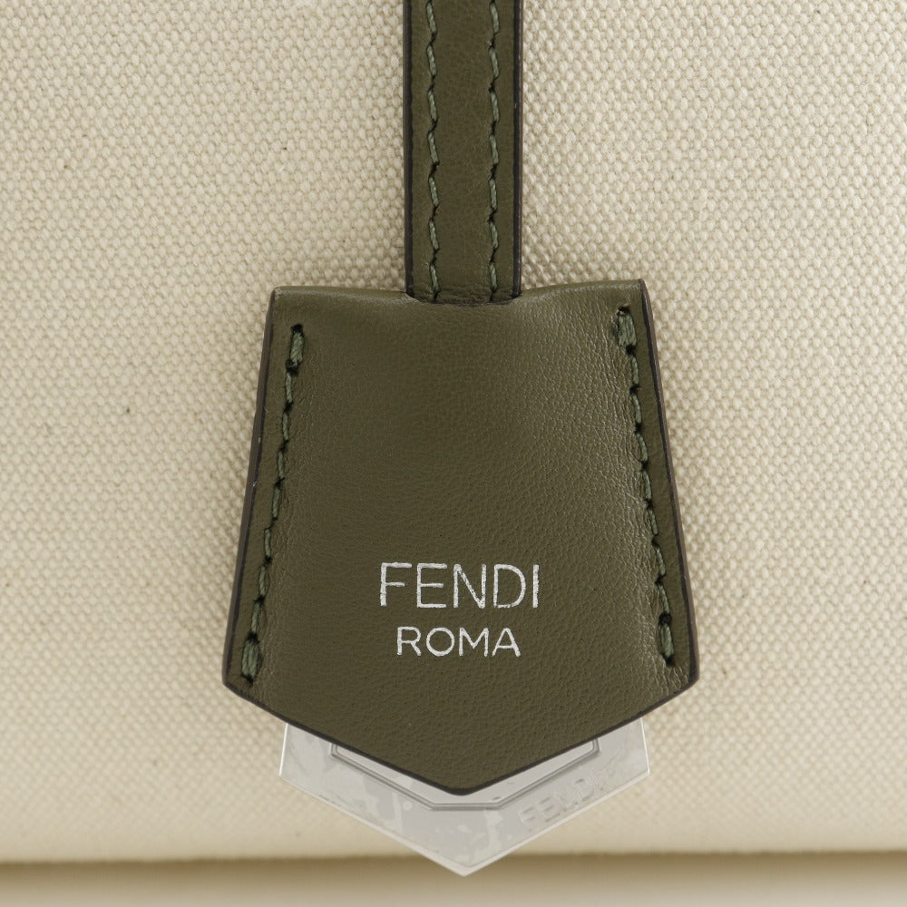FENDI Shoulder Bag 8BL124 Canvas, Leather Beige / khaki 2WAY handbag By the way medium Women Used