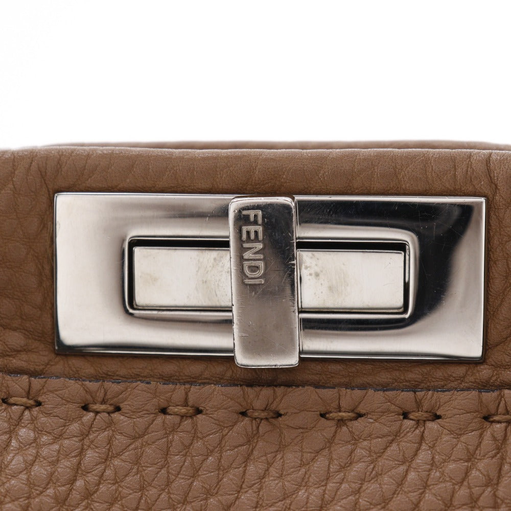 FENDI Handbag 8BN226 leather Brown 2WAYShoulder Celeria Peek-a-boo regular Women Used