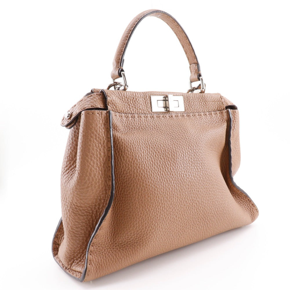 FENDI Handbag 8BN226 leather Brown 2WAYShoulder Celeria Peek-a-boo regular Women Used