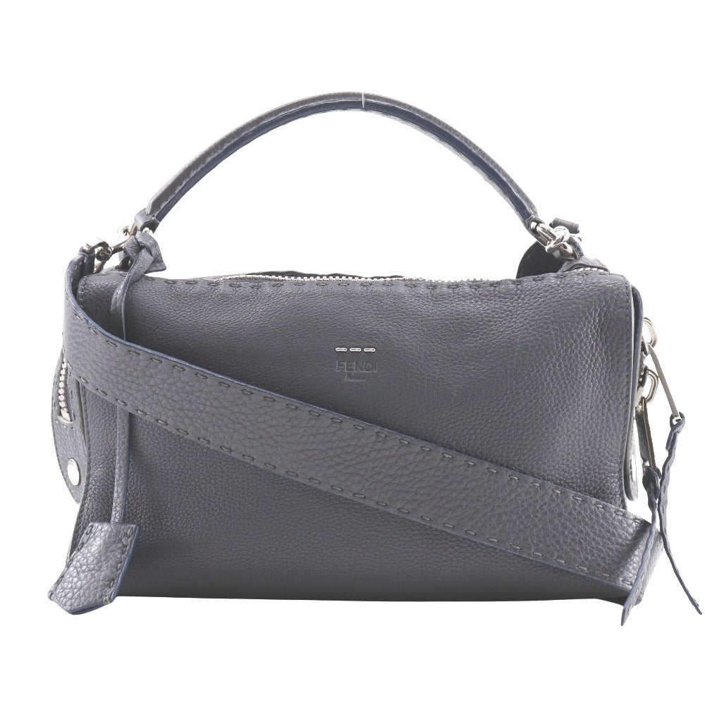 FENDI Handbag 8BL137 Calfskin gray 2WAYShoulder Celeria Ray