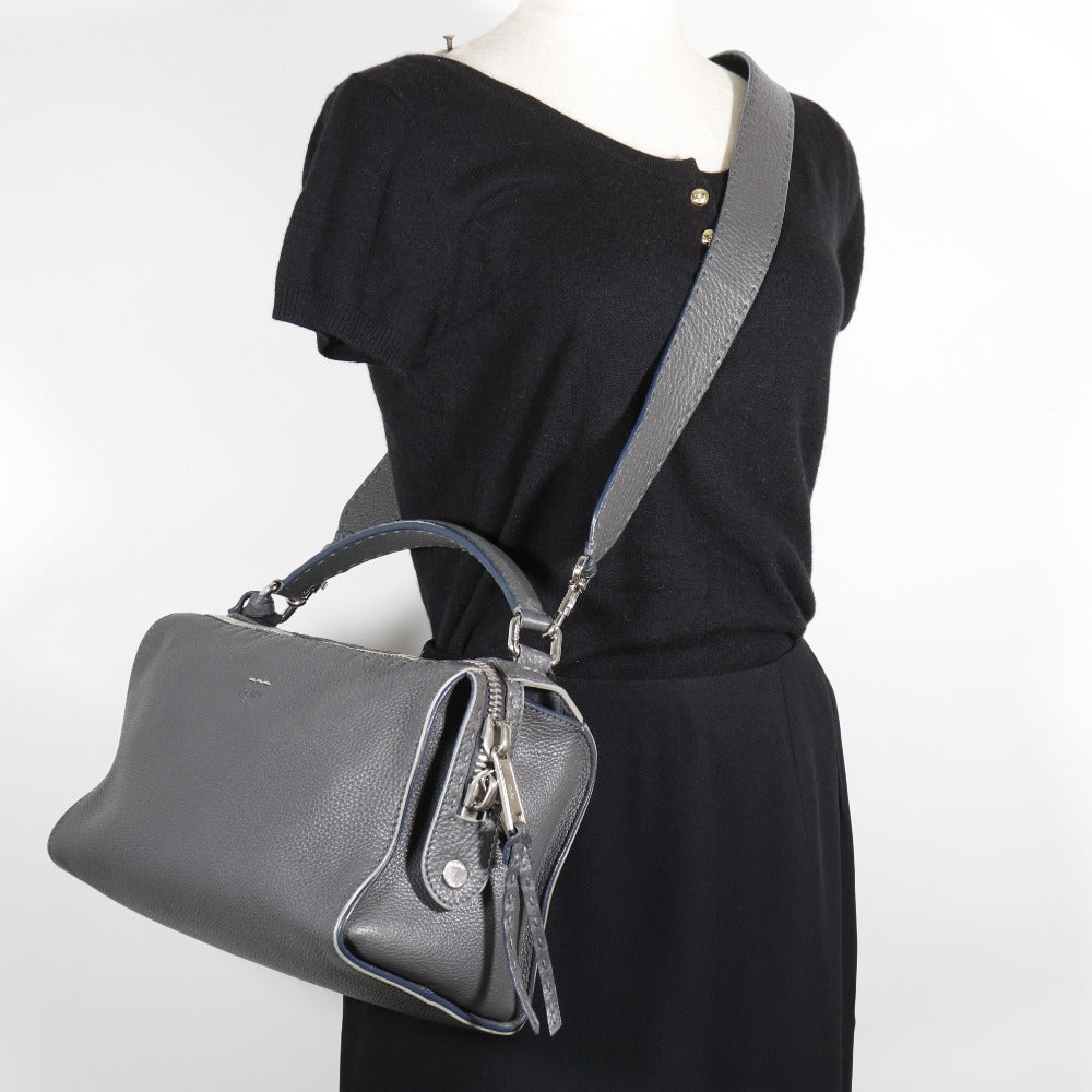 FENDI Handbag 8BL137 Calfskin gray 2WAYShoulder Celeria Ray