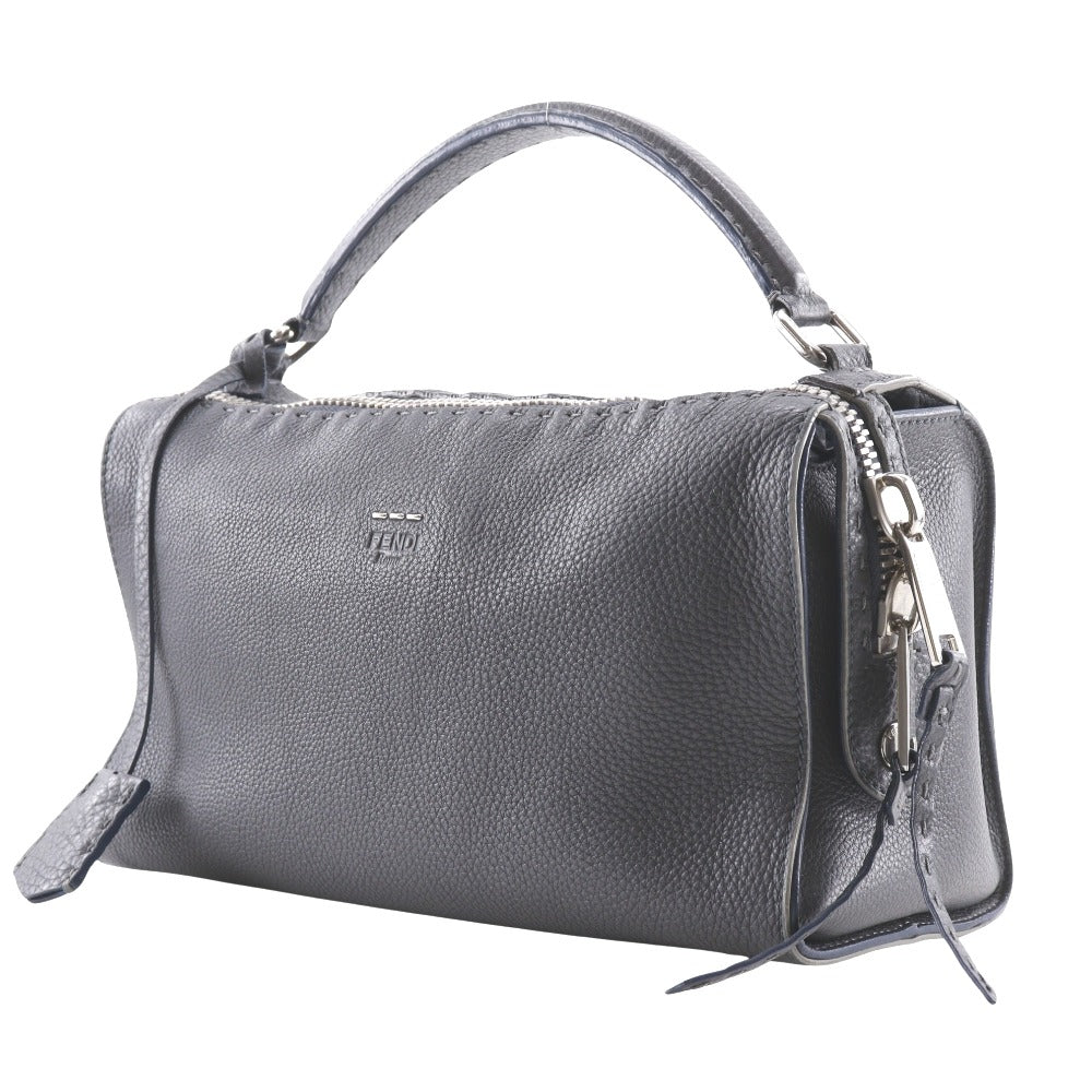 FENDI Handbag 8BL137 Calfskin gray 2WAYShoulder Celeria Ray