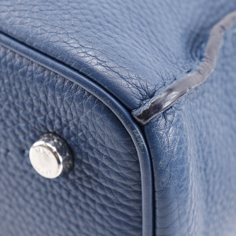 FENDI Shoulder Bag 8BT218 Calfskin Blue 2WAY Selleria Anna Small Bucket