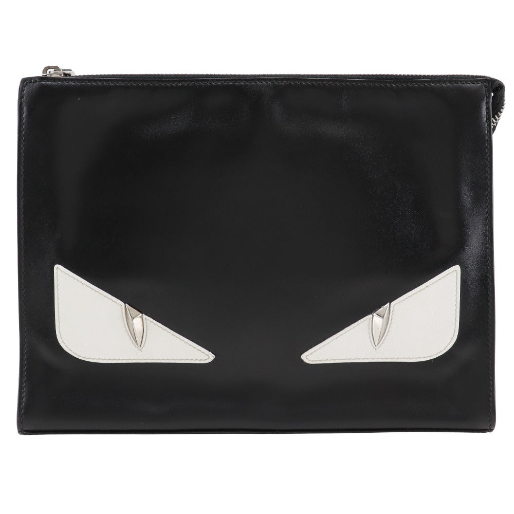 FENDI Clutch bag 7VA433 Calfskin black Bugs monster mens(Unisex) Used