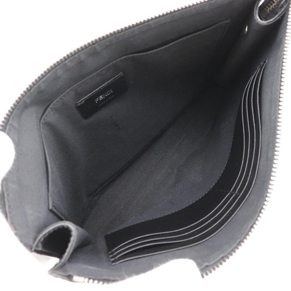 FENDI Clutch bag 7VA433 Calfskin black Bugs monster mens(Unisex) Used