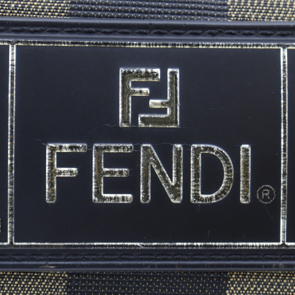 FENDI Waist bag 7VA446 Nylon canvas Brown Sling bag Pecan Stripe unisex(Unisex) Used