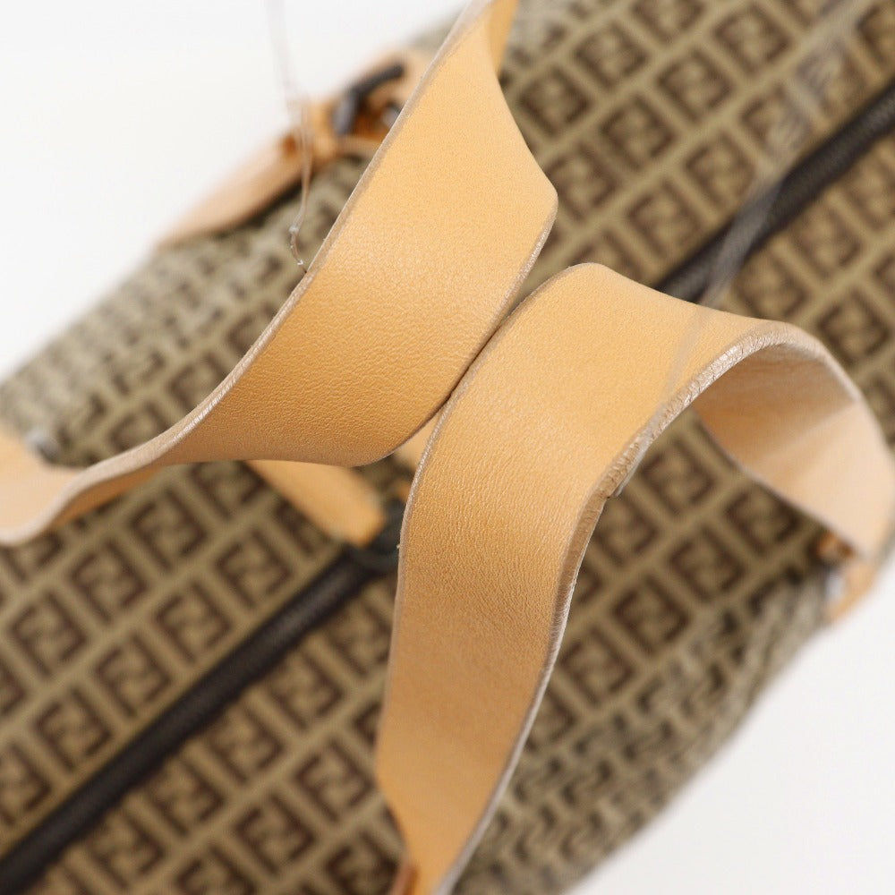 FENDI Boston Duffel bag 7VS014 Nylon canvas, leather Brown Zucchino Women Used
