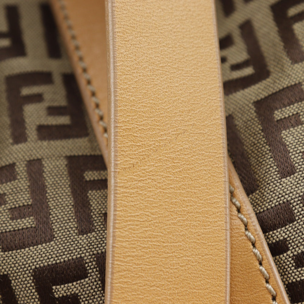 FENDI Boston Duffel bag 7VS014 Nylon canvas, leather Brown Zucchino Women Used
