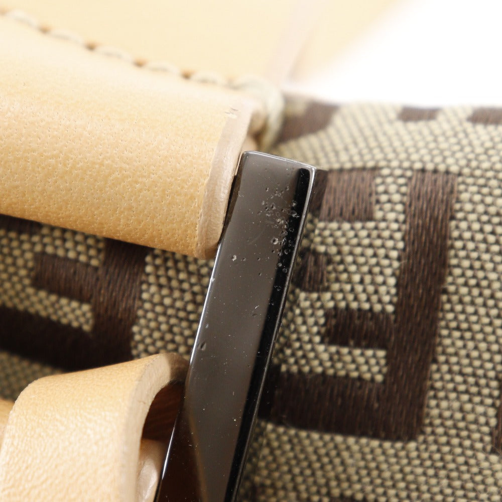 FENDI Boston Duffel bag 7VS014 Nylon canvas, leather Brown Zucchino Women Used