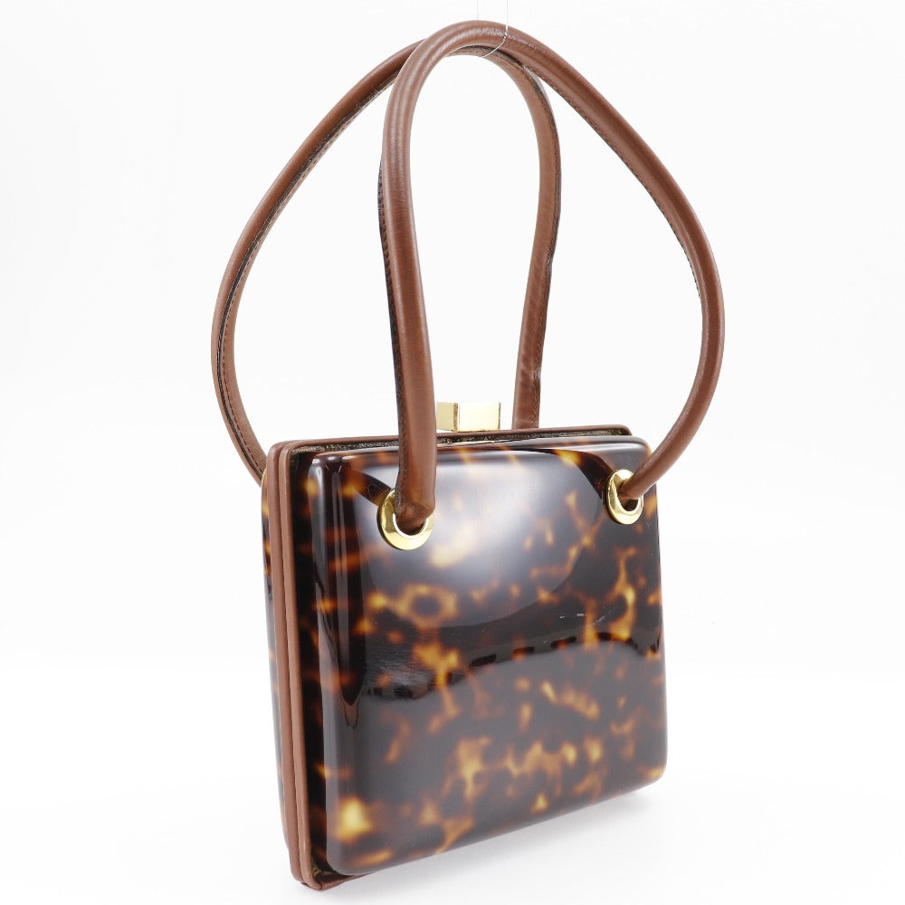 FENDI Handbag Plastic, Leather Brown Party bag FF Women Used