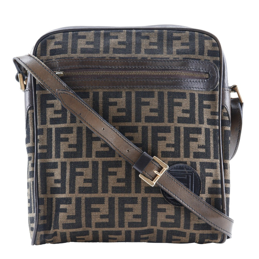 FENDI Shoulder Bag canvas Brown Zucca Women(Unisex) Used