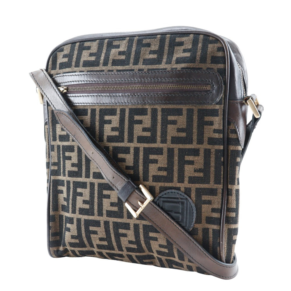 FENDI Shoulder Bag canvas Brown Zucca Women(Unisex) Used