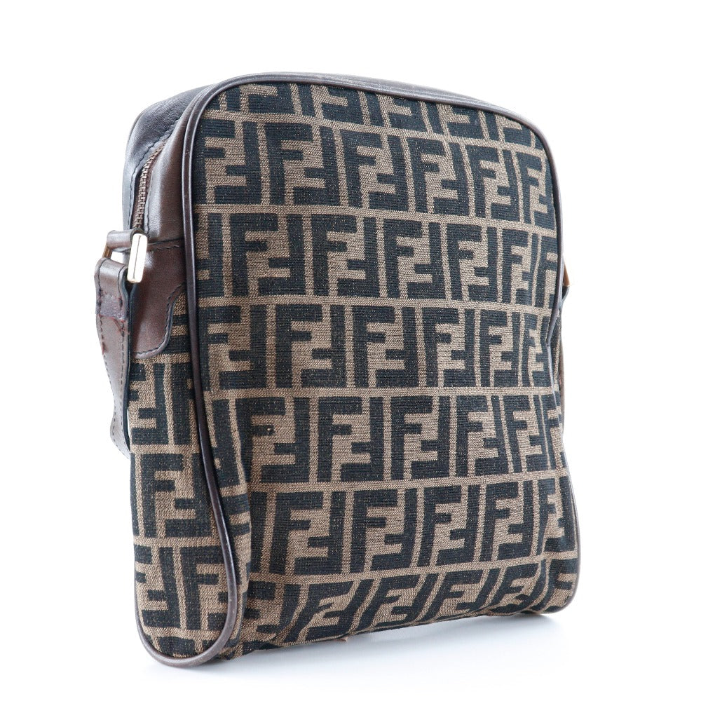 FENDI Shoulder Bag canvas Brown Zucca Women(Unisex) Used