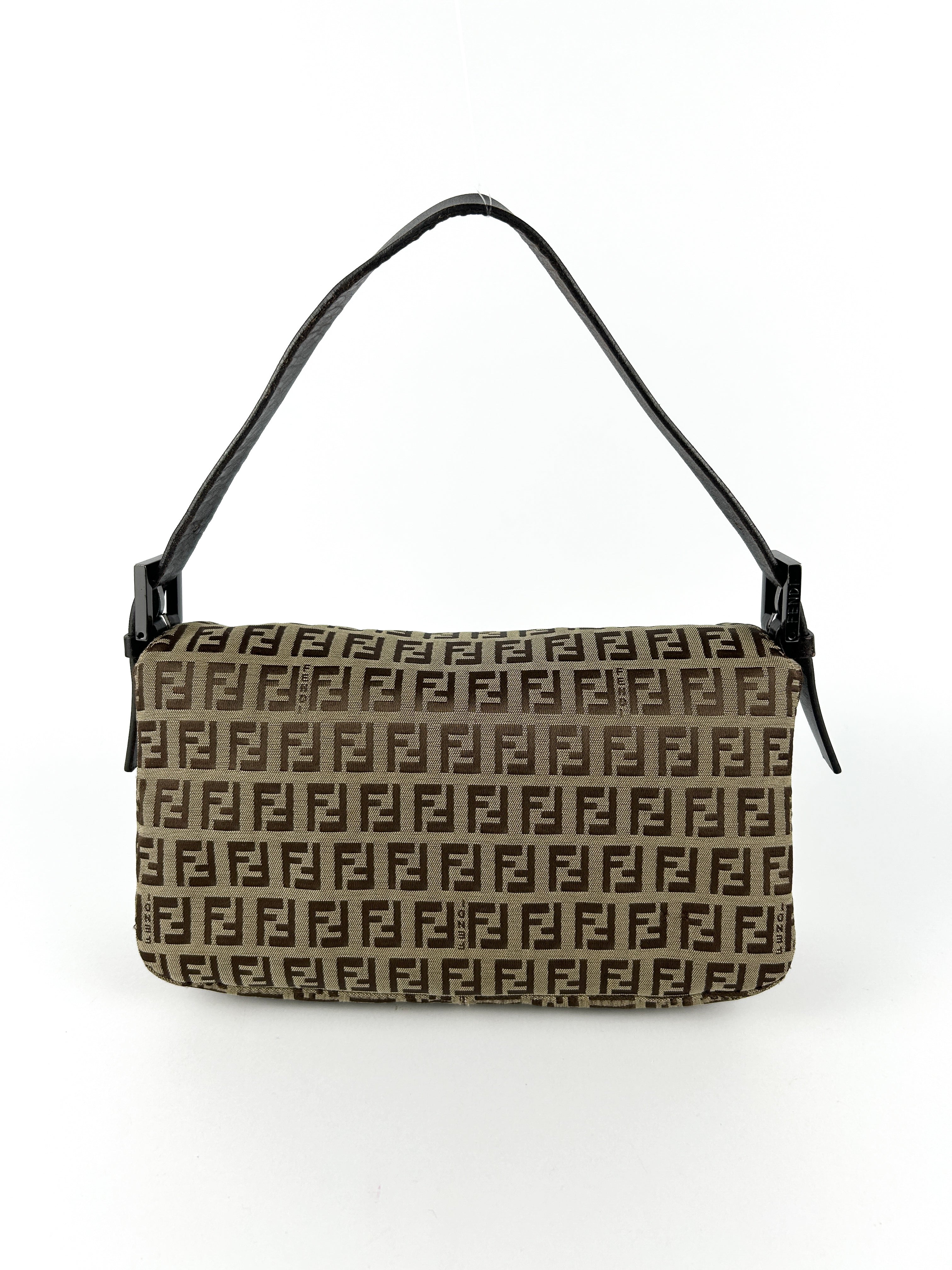 Vintage Fendi Zucca Baguette Shoulder Bag