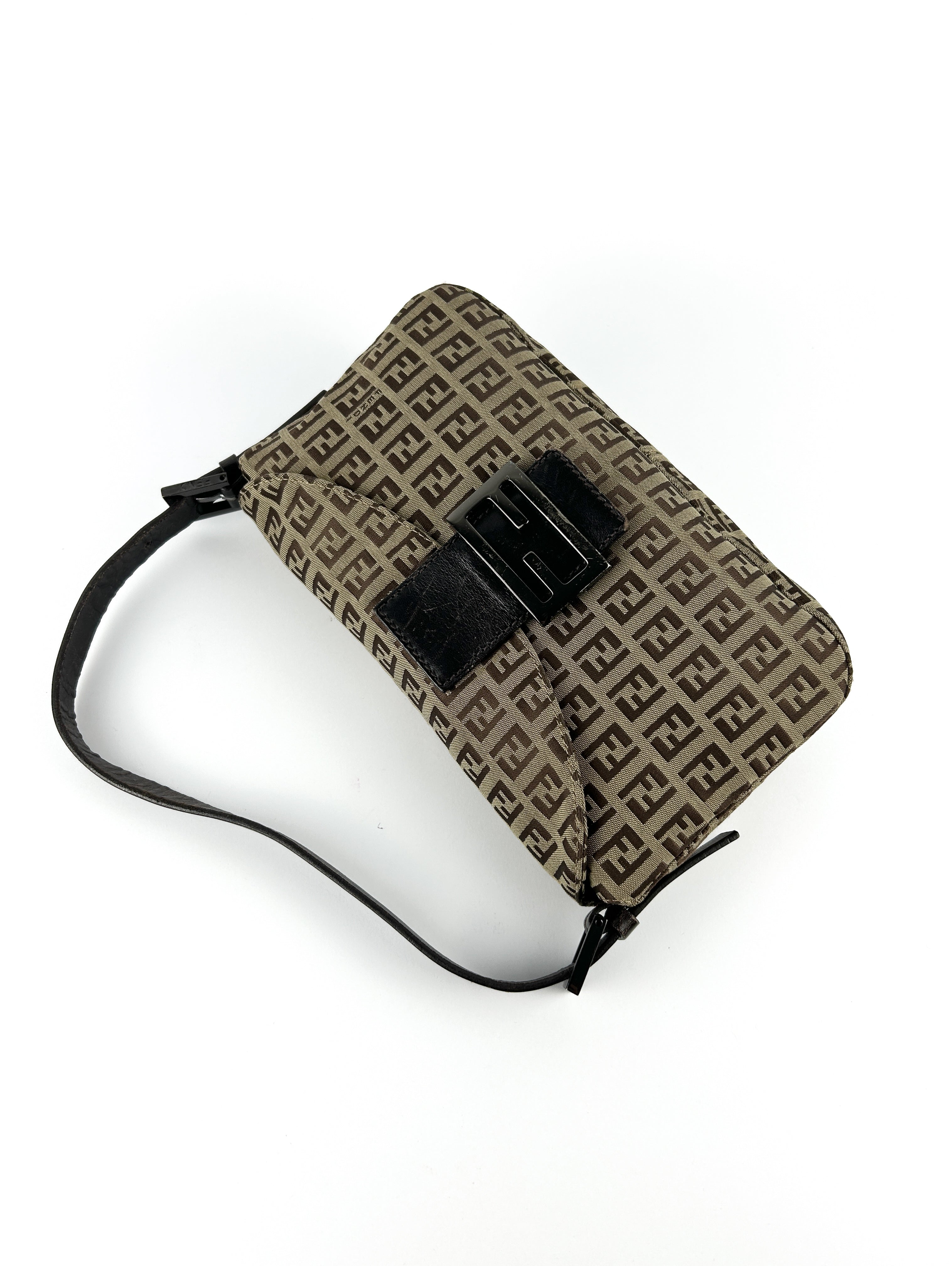 Vintage Fendi Zucca Baguette Shoulder Bag
