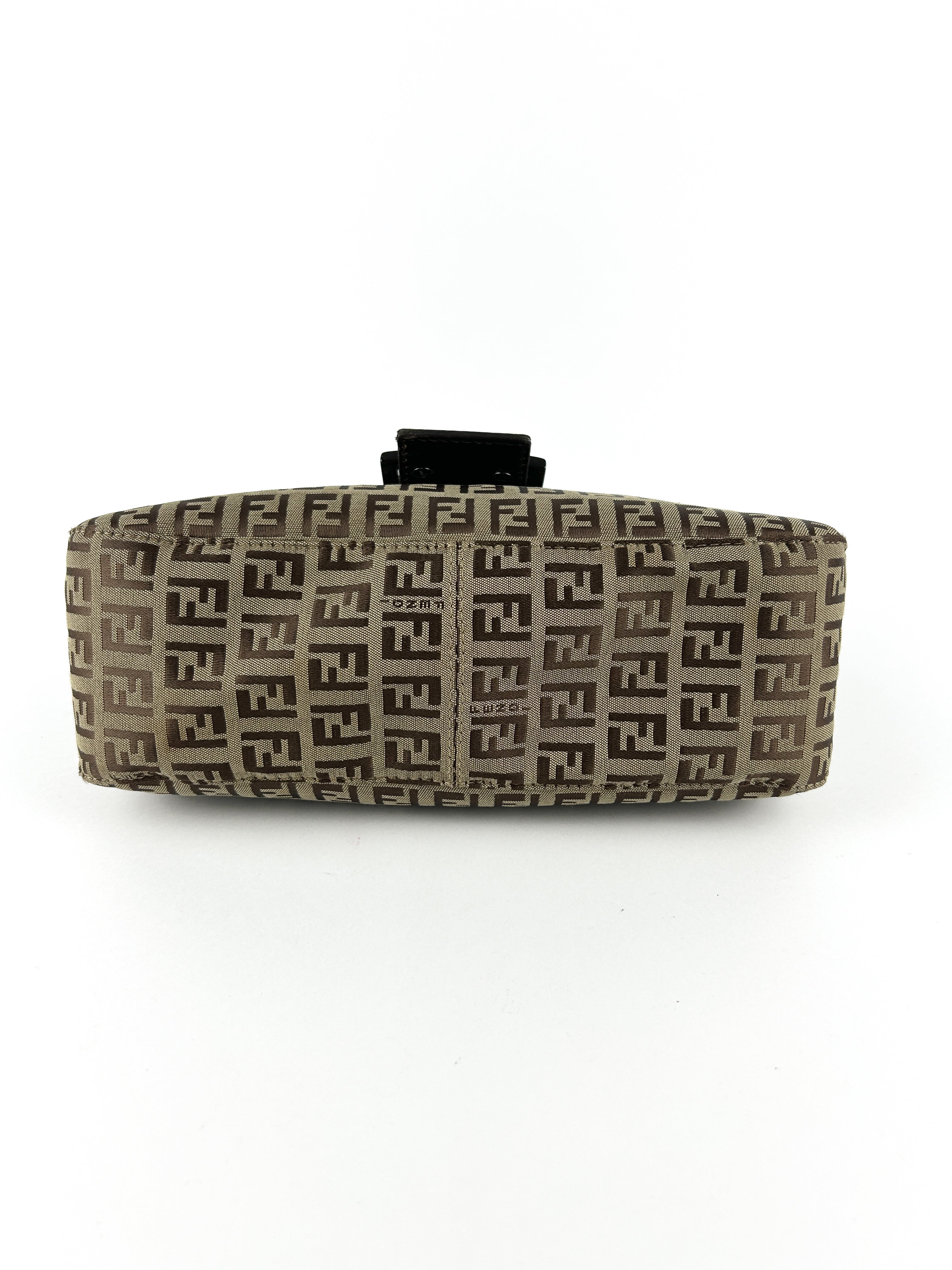 Vintage Fendi Zucca Baguette Shoulder Bag