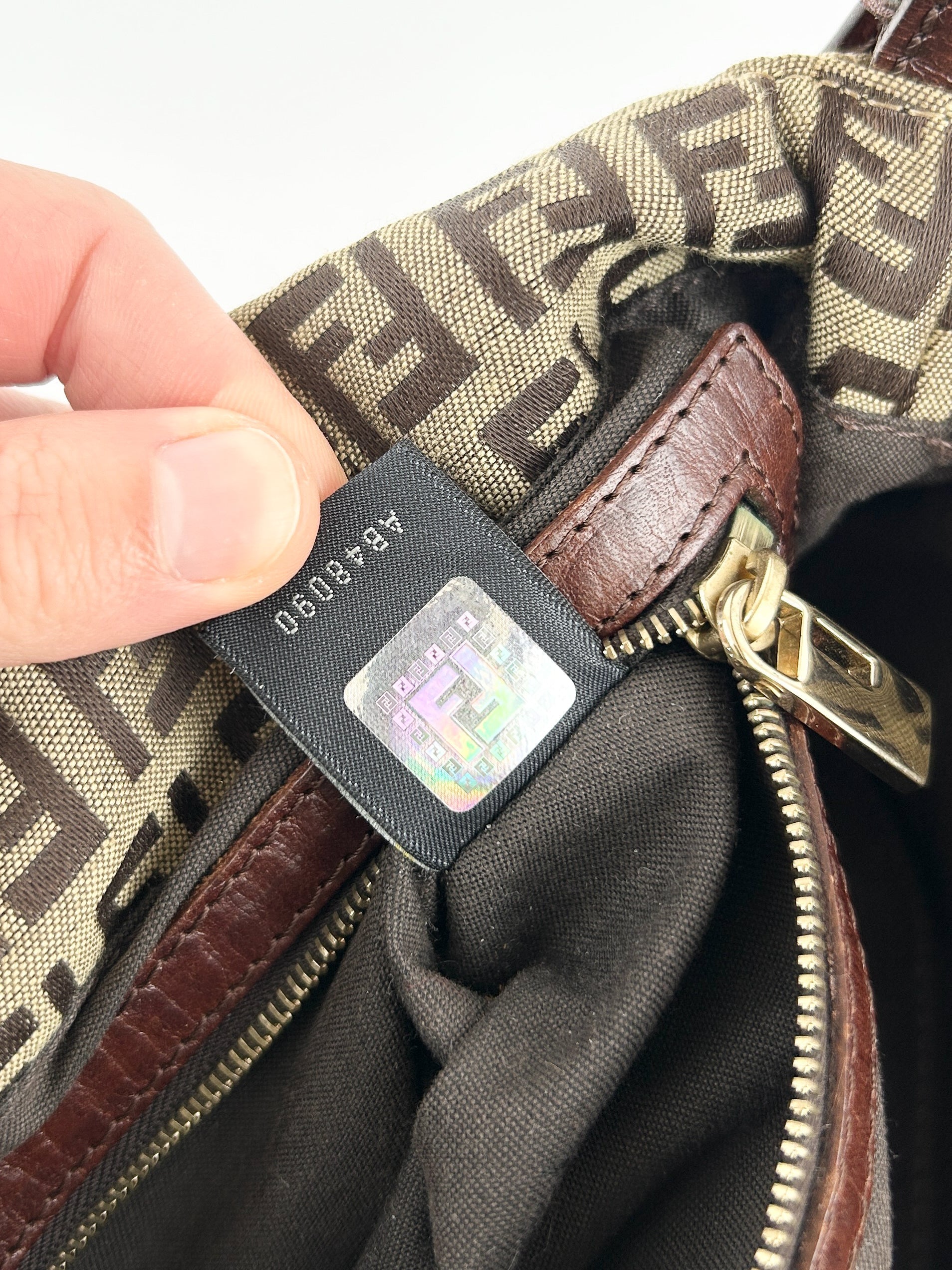 Vintage Fendi Zucca Baguette Shoulder Bag