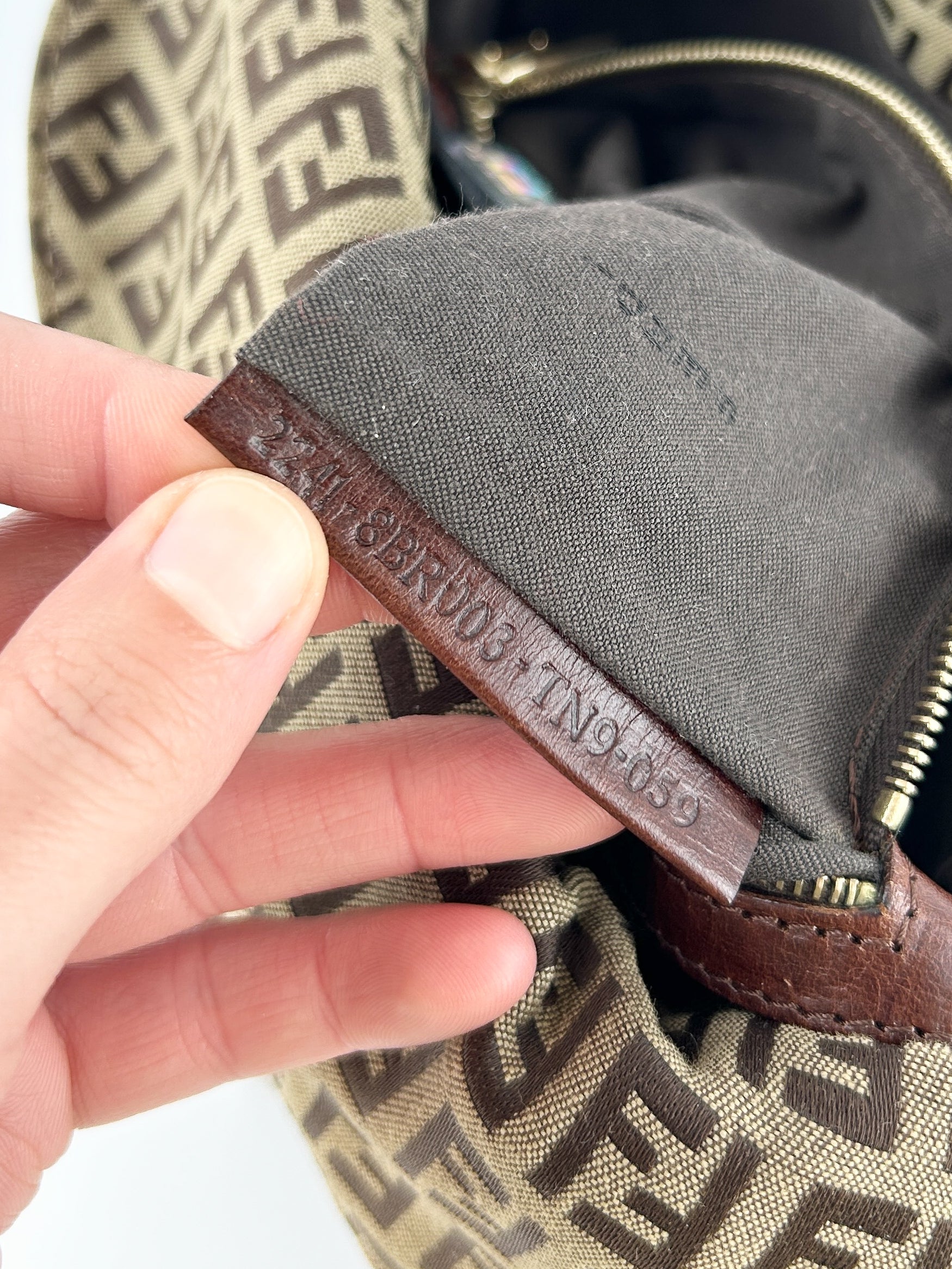 Vintage Fendi Zucca Baguette Shoulder Bag